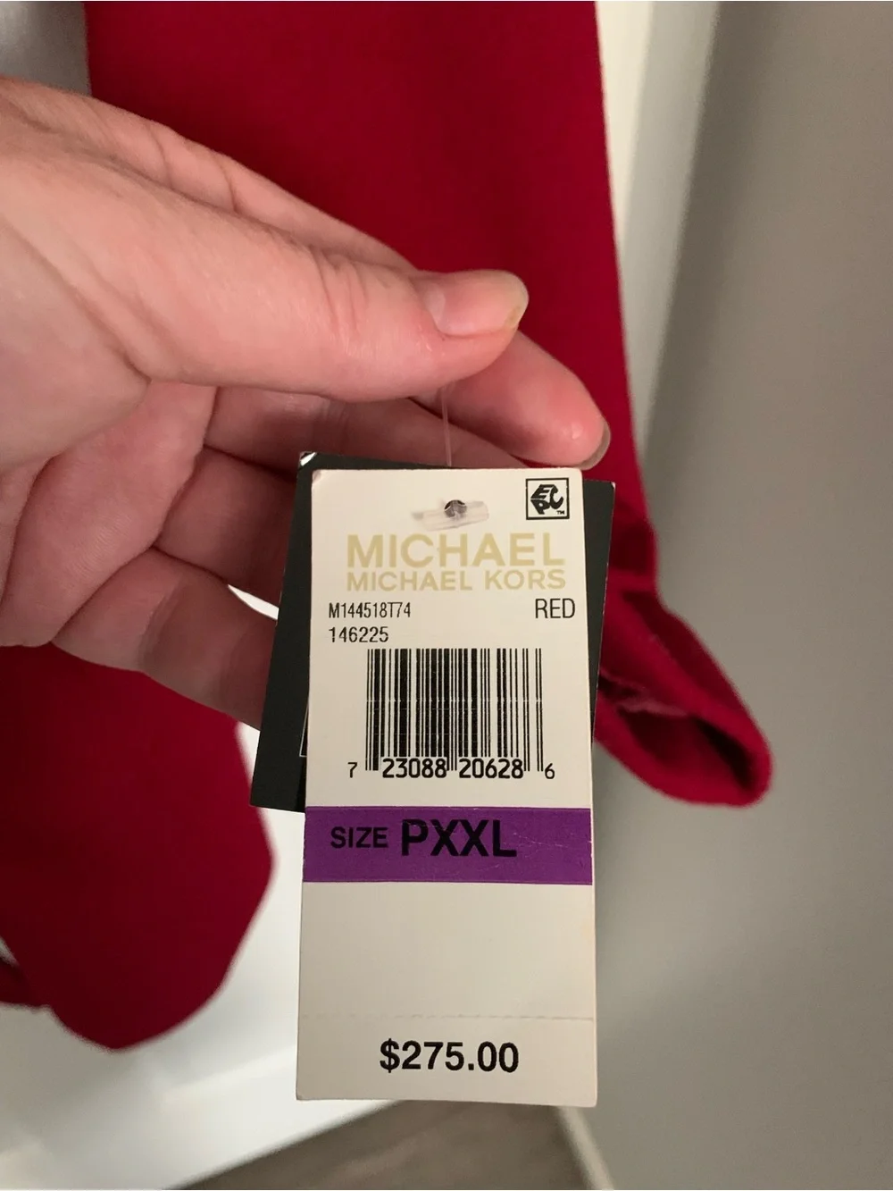 Michael Kors NWT Red Belted Wool-Blend Coat XXL